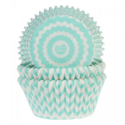 Formas Cupcakes Chevron Verde Menta